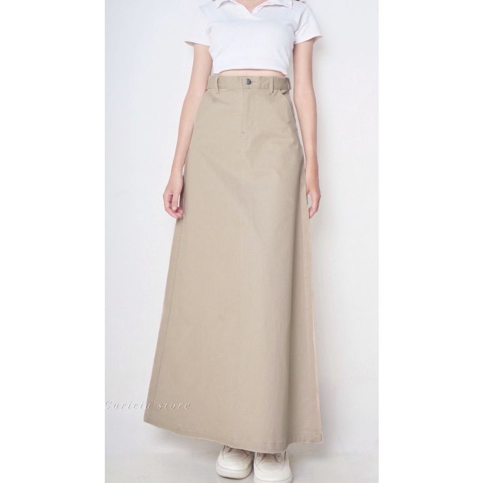 ART F2F Rok Soft Jeans Panjang Bahan Katun Twill