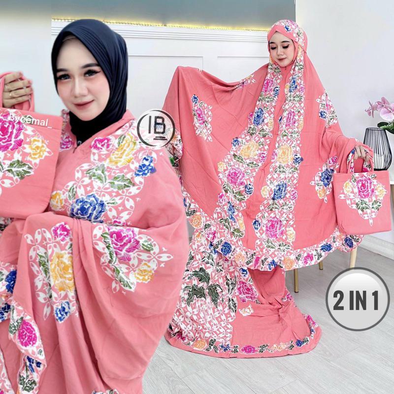 Mukena batik cap soft warna mukena jumbo dewasa mukena resleting mukena hitam adem mukena batik soga