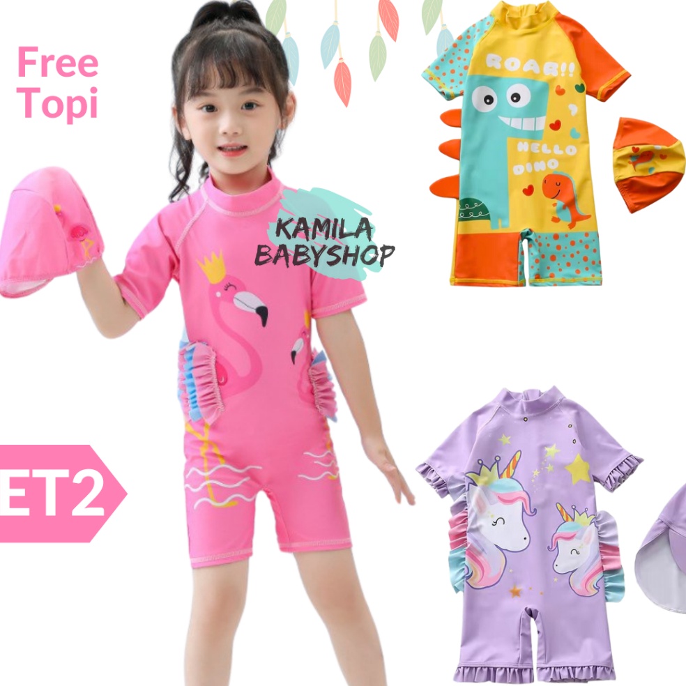 Recomended ET2 Baju Renang Anak Free TopiBaju Renang Anak Perempuan Baju Renang Anak Perempuan dan T
