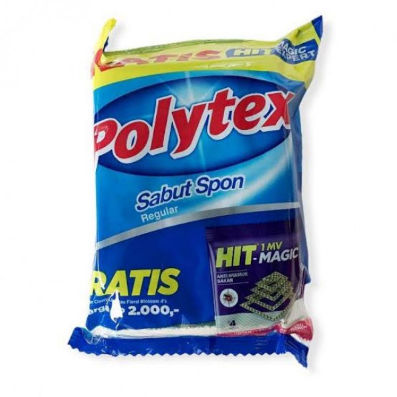 Sabut Spon Polytex Spon Cuci Piring Polytex Reguler + hit magic