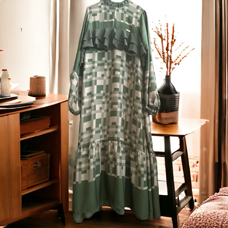 Qisya Jaya gamis set pashmina like new