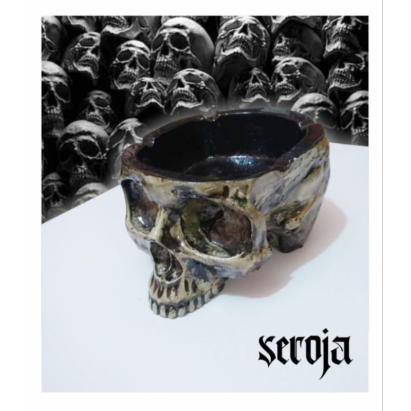 asbak tengkorak hand made / asbak tengkorak/ asbak tengkorak hitam