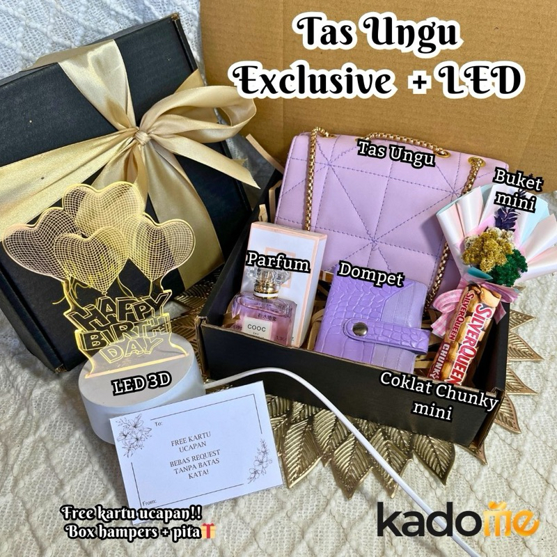 [A06 READY STOK] Kado Ulang Tahun Tas Cewek Hadiah Ulang Tahun Hampers Gif Box Set Hampers Tas Wanit