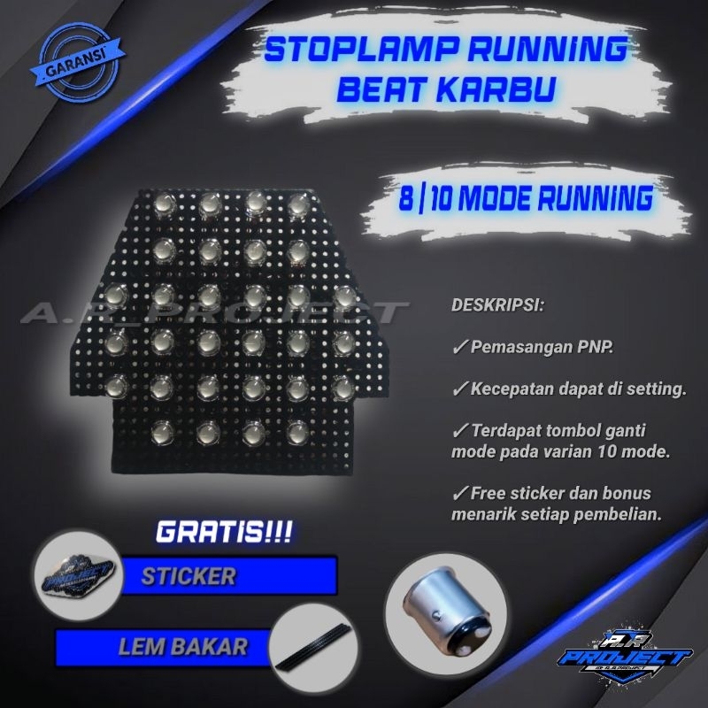 Lampu Stoplamp Running Beat Karbu Lampu Stop Lampu Rem Variasi