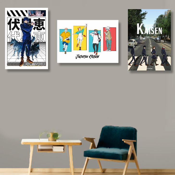 KARIMAKE Poster Kayu Anime JUJUTSU KAISEN Poster Kayu