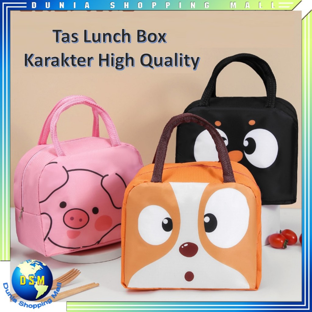 DSM Tas Bekal Karakter Lunch Bag Cooler Food Waterproof Makanan Anak Tas Lunch Box Karakter High Qua