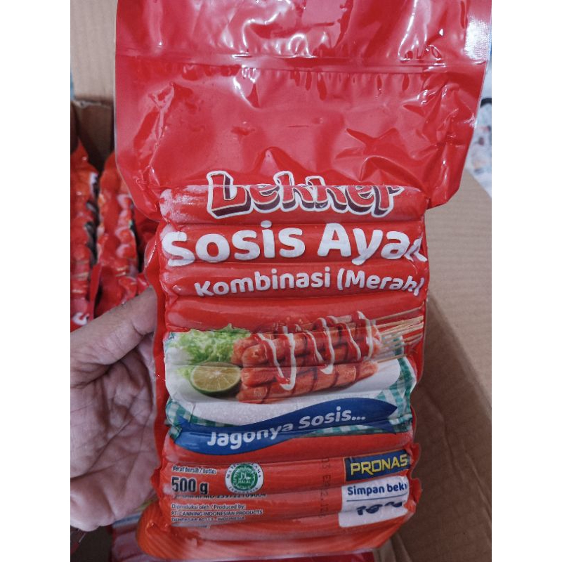 

Pronas Lekker Sosis Ayam merah 500gr