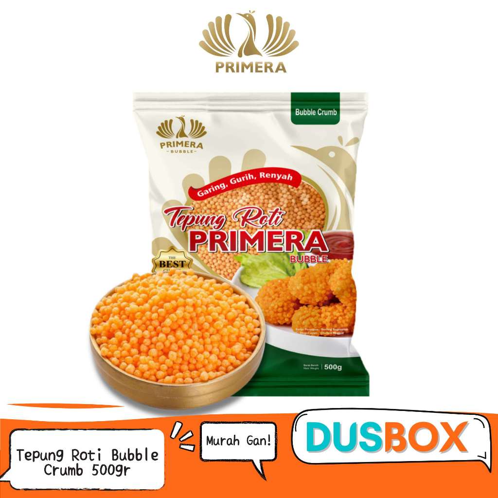 

Primera Tepung Roti Bubble Crumb / Tepung Panir Bubble Crumb / Bubble Crumb / Bubble Crumb / Buble Crumb Untuk Nugget / Crumble Topping Crumble Topping / Tepung Panir Bubble Crumb / Bubble CrumbCrumble Topping