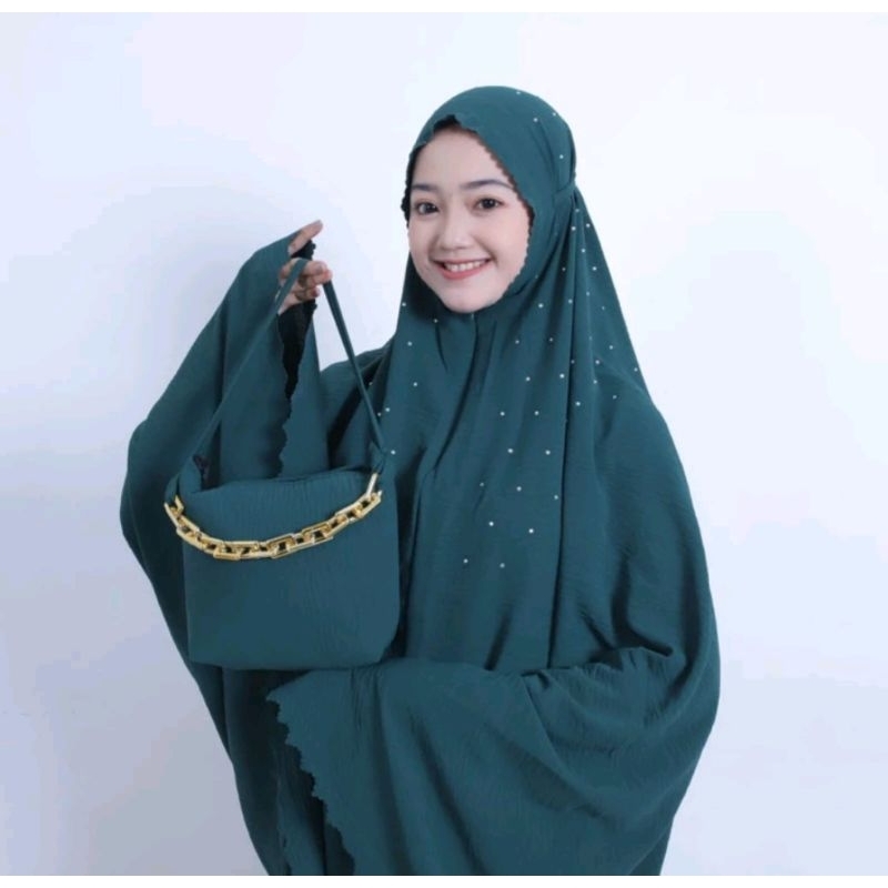 Mukena Krinkle Laser Cut/ Mukena Amina/Mukena Zaenab