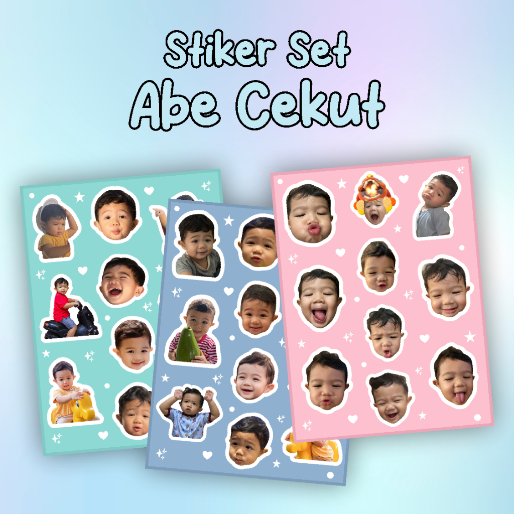 

Sticker/Stiker Set Abe Cekut Lucu