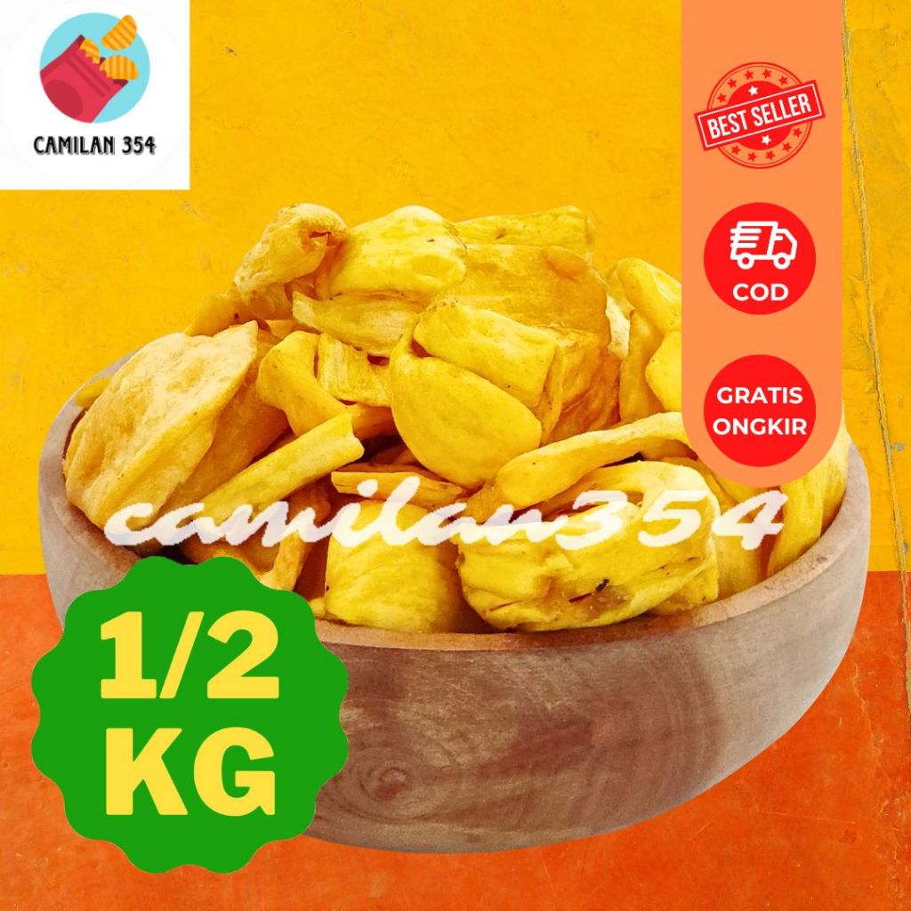 

[500GRAM] Keripik Nangka Oven Super - 1/2KG / Kripik Buah Nangka Manis Renyah / Jackfruit Chip