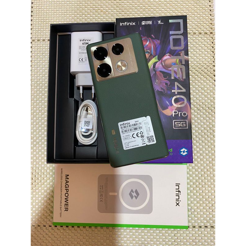 infinix note 40 pro 5g 8/256 second lengkap mulus