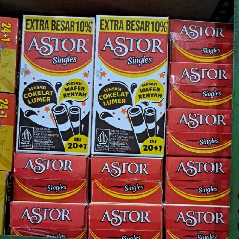 

ASTOR NEW Wafer stik cokelat 1box isi 20