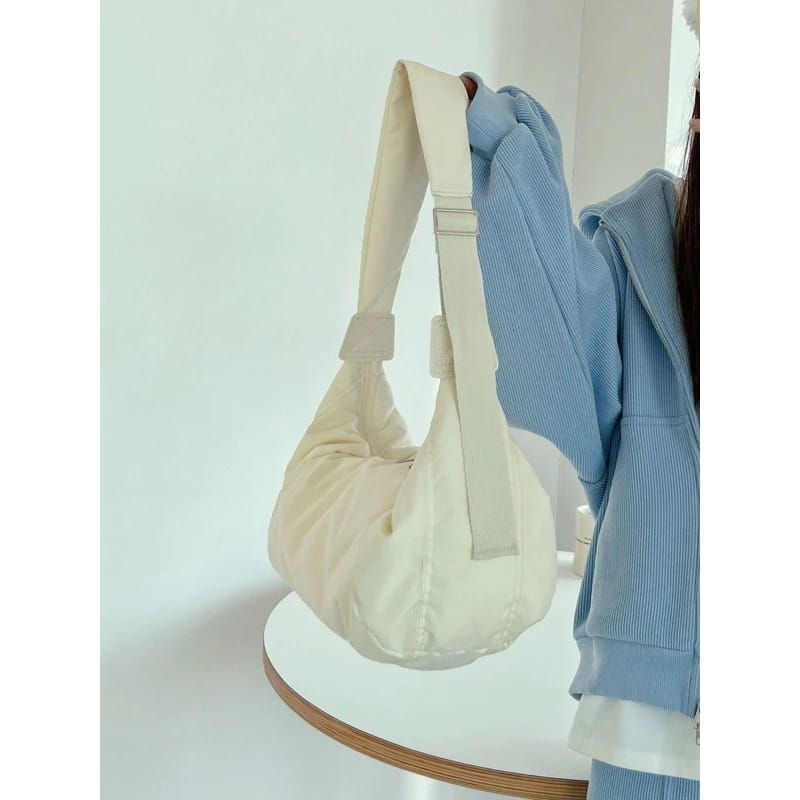 Tas Bahu Wanita Cotton Tas Cewek Besar Casual Shoulder Bag