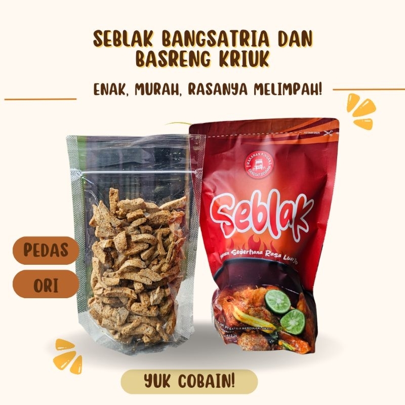 

SEBLAK BANGSATRIA DAN BASRENG PEDAS KRIUK DAUN JERUK ALAMI (PAKET HEMAT BERDUA)
