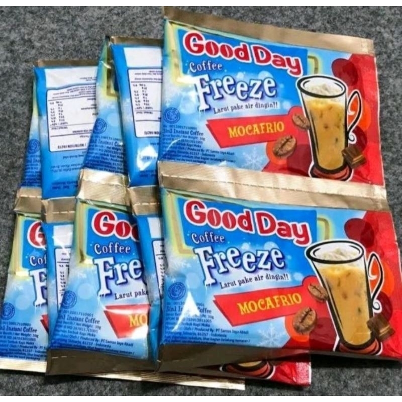 

Good Day Freeze Mocafrio Kopi Good Day (1 renteng 10pcs)