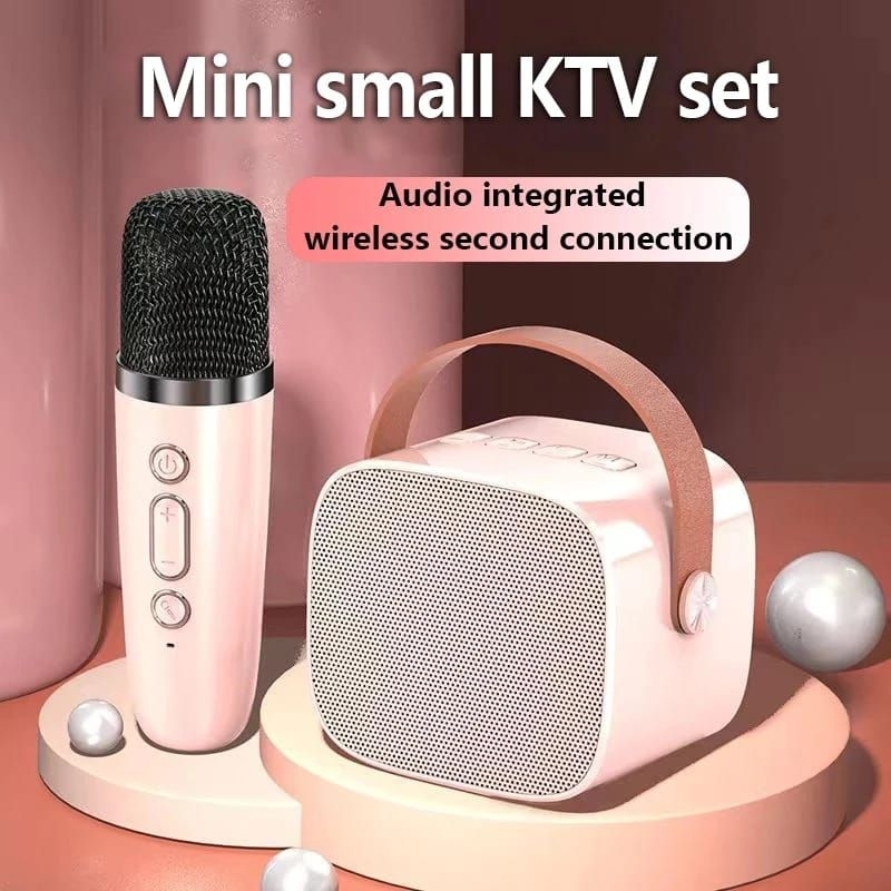 SPEAKER BLUETOOTH KARAOKE 2 MIC SET SALON BLUETOOTH BT SPEAKER  KAROKE BLUETOOTH SPEAKER PORTABLE WI