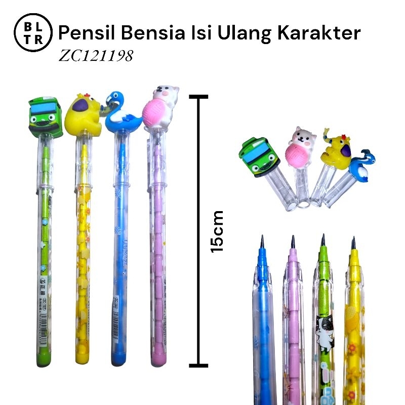 

Pak // Pensil Karakter Lucu Bensia Isi Ulang 2B (ZC121196) //NEW ORIGINAL