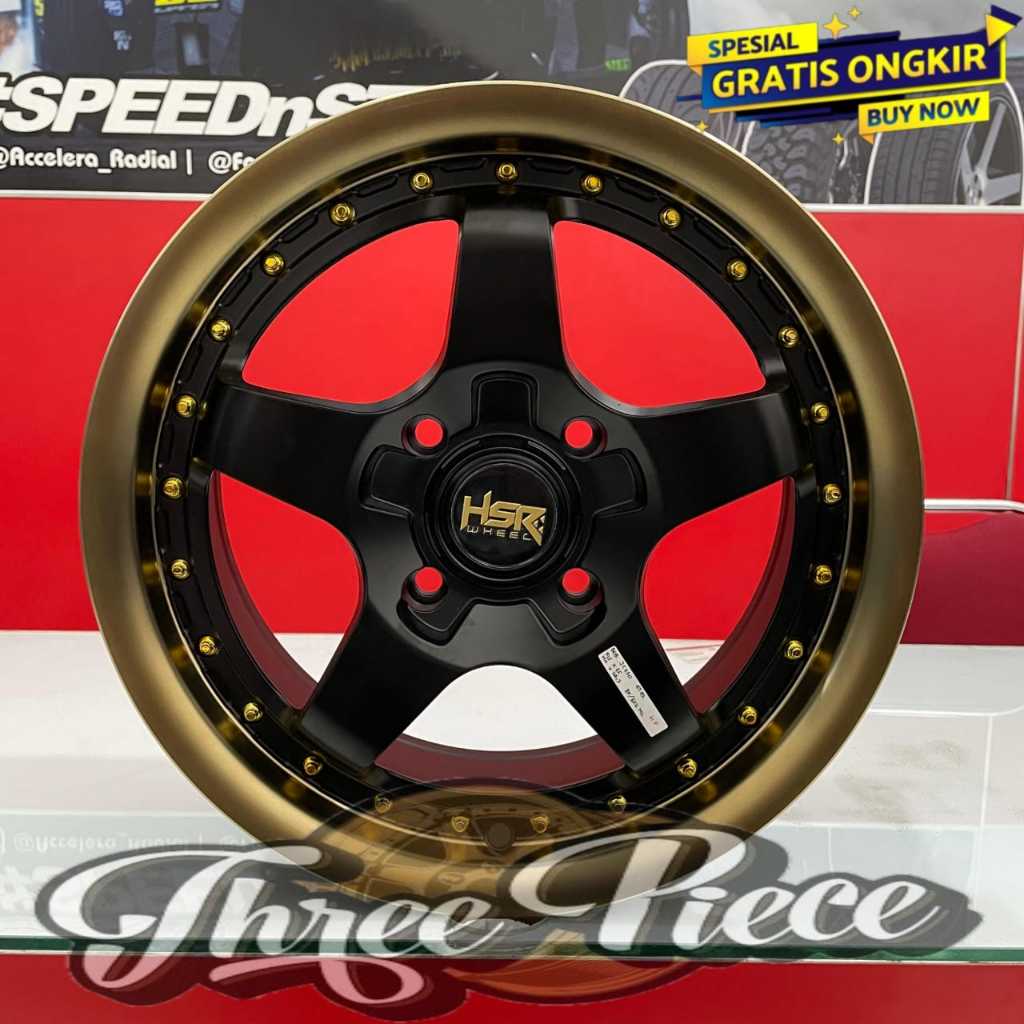 HSR BOB PELAK RACING RING 15 LEBAR 65 ET 42 |VELG AVANZA, XENIA, JAZZ, YARIS, AGYA, CALYA DLL