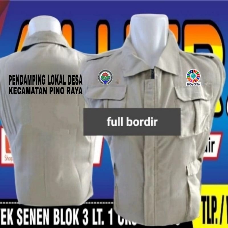 Rompi sdgs desa Rompi kemendes Rompi pendamping Desa bahan drill oblong rompi kemendes Rompi SDGs de