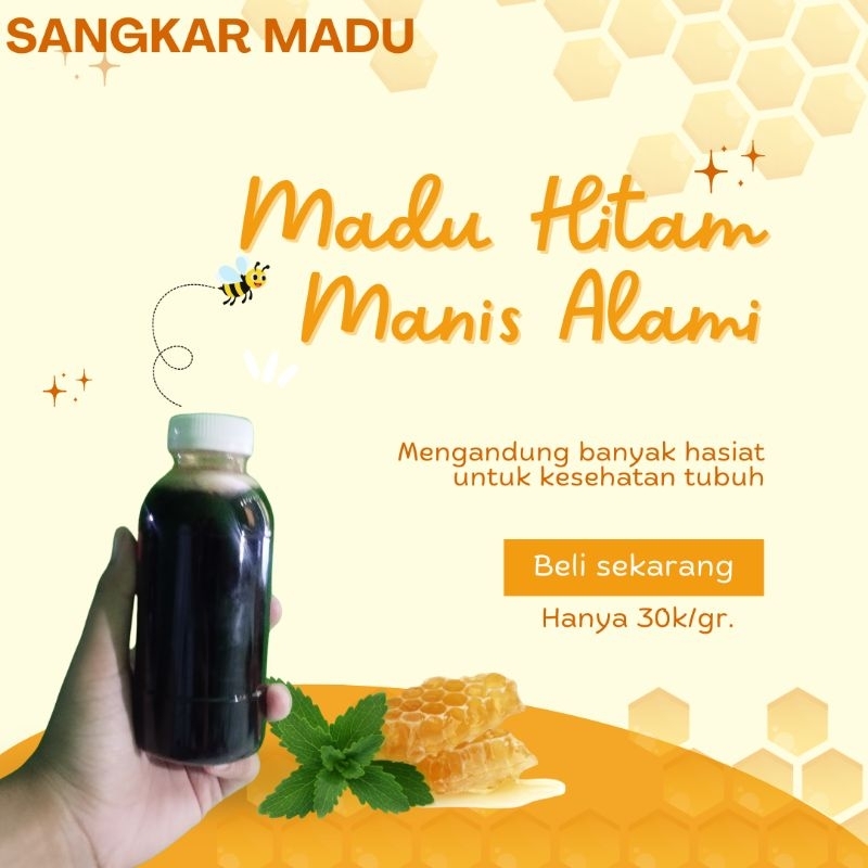

Madu Hitam Manis Asli 100% -300gr (sangkar Madu)-Madu hitam asli