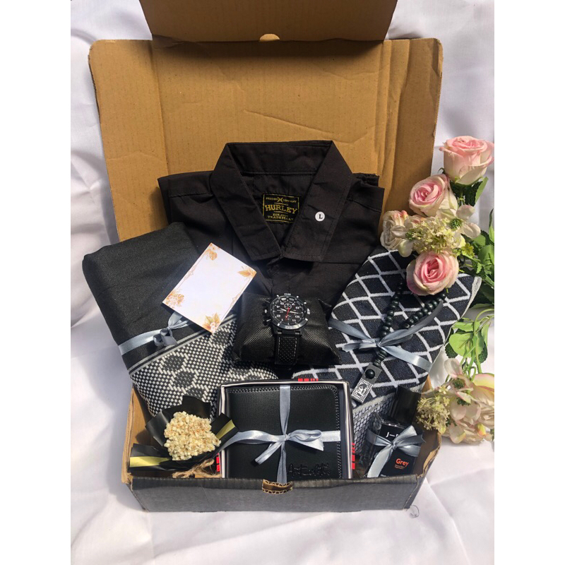 hampers cowok muslim/kado buat cowok/kaod cowok keren /kado kemeja cowok/kado wisuda/kado lebaran