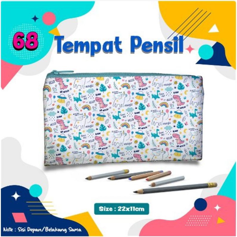 

Tempat pensil/ pouch tempat pensil/ Tempat alat tulis/ pencil case pouch karakter kartun unicorn