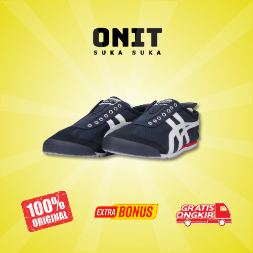 [Made in Indonesia] Sepatu Kasual Onitsuka Tiger Slip on Navy