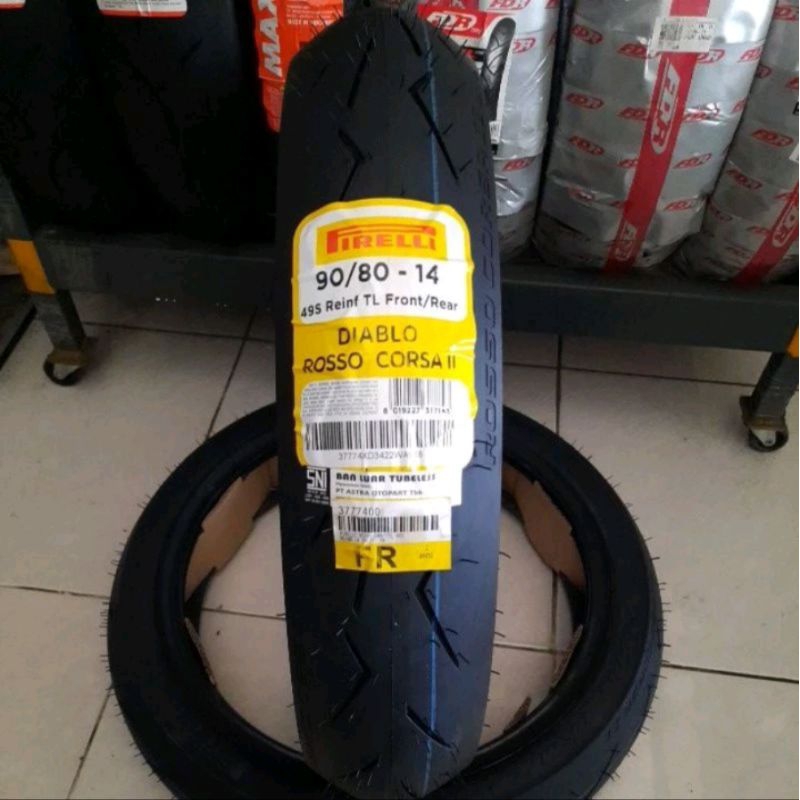 Ban Pirelli Diablo Rosso Corsa II 90/80 ring 14 soft compound Tubeless