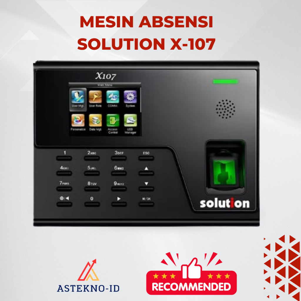 Mesin Absensi Solution X107 Wireless Wifi Door Access RFID Card Reader