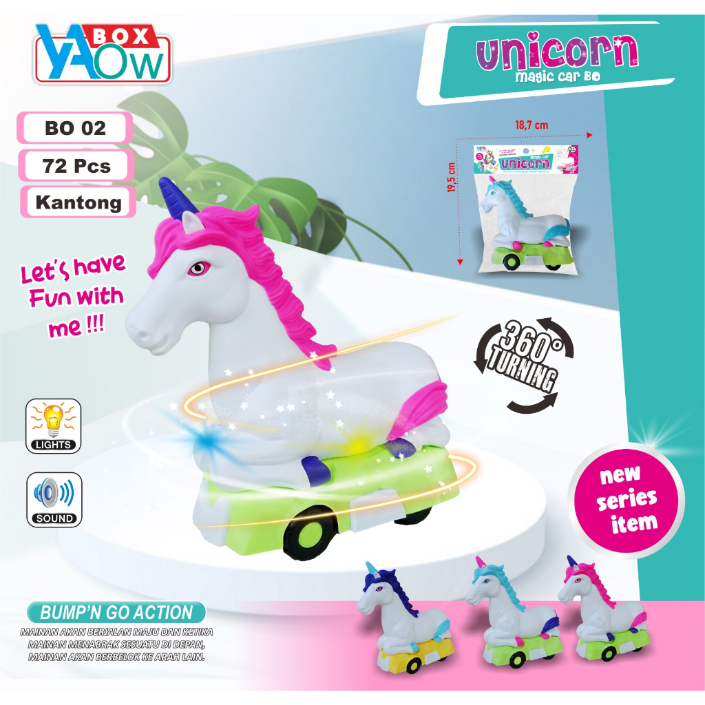 Mainan Anak Magic Car Unicorn / Magic Car Unicorn / Mainan Anak Magic Car Unicorn Berjalan / Mainan 
