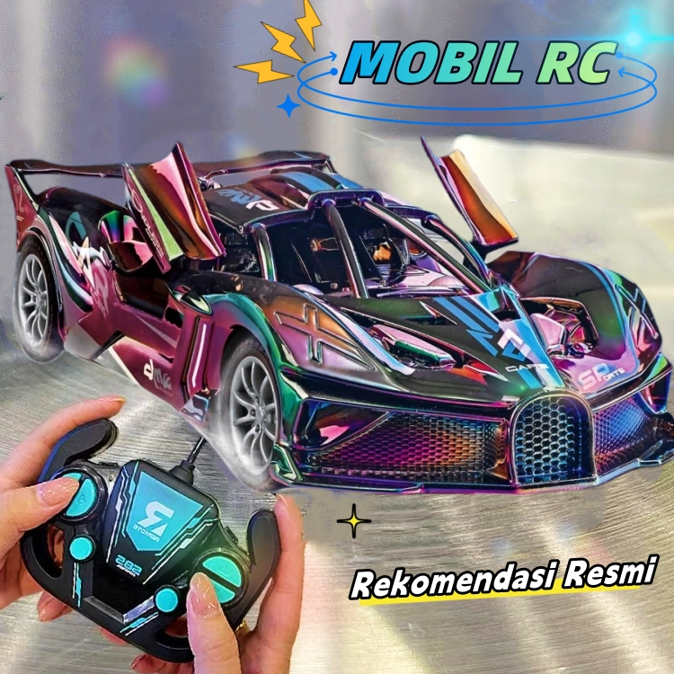 F Mobil Remote Control RC Drift Kerendengan Lampu dan Musik Dapat Diisi Ulang/Mobil Remote Control C