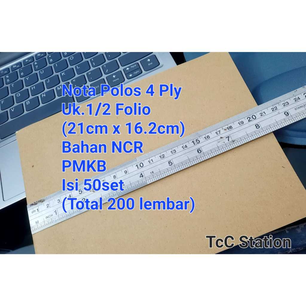 

Ay00! Nota Polos 4ply 1/2 folio Bon Polos 4 Rangkap 4 Ply 1/2folio NCR Putih Merah Biru Kuning