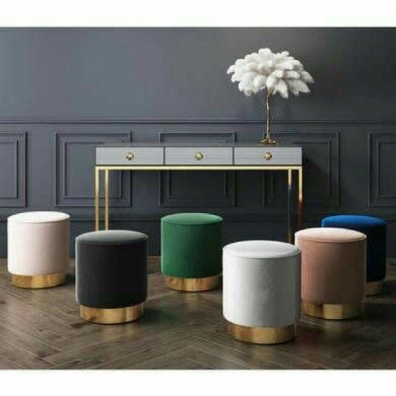 Stool Bulat Modern Stool Empuk Kursi Kecil Modern