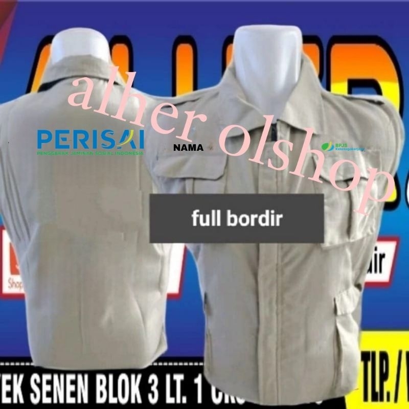 rompi bordir BPJS rompi BPJS rompi kerja BPJS rompi vest BPJS rompi perisai BPJS Rompi kerja perisai