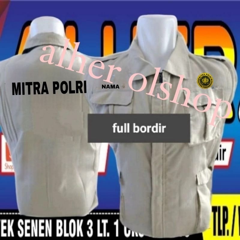 rompi bordir mitra polri rompi mitra polri rompi kerja mitra polri rompi vest mitra polri rompi kera