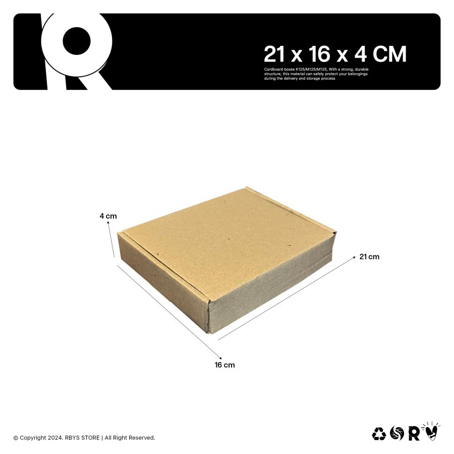 

KARDUS KARTON BOX 21 x 16 x 4 CM | Dus Kardus