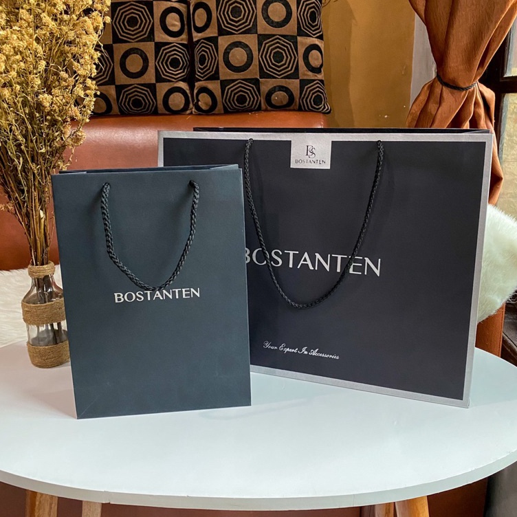 

Diskon Murah Paper Bag Bostanten Hitam Ready 3 Ukuran Bungkus Kado Dompet Tas