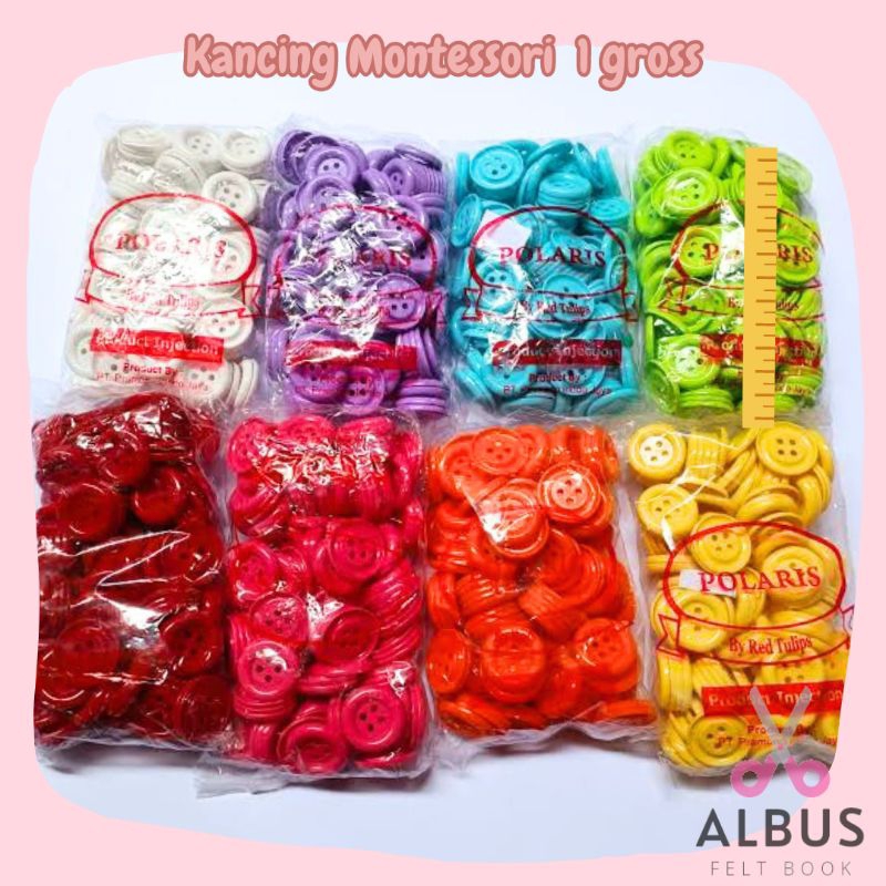 Kancing Polaris / Kancing Montessori 3cm (1 Gross)