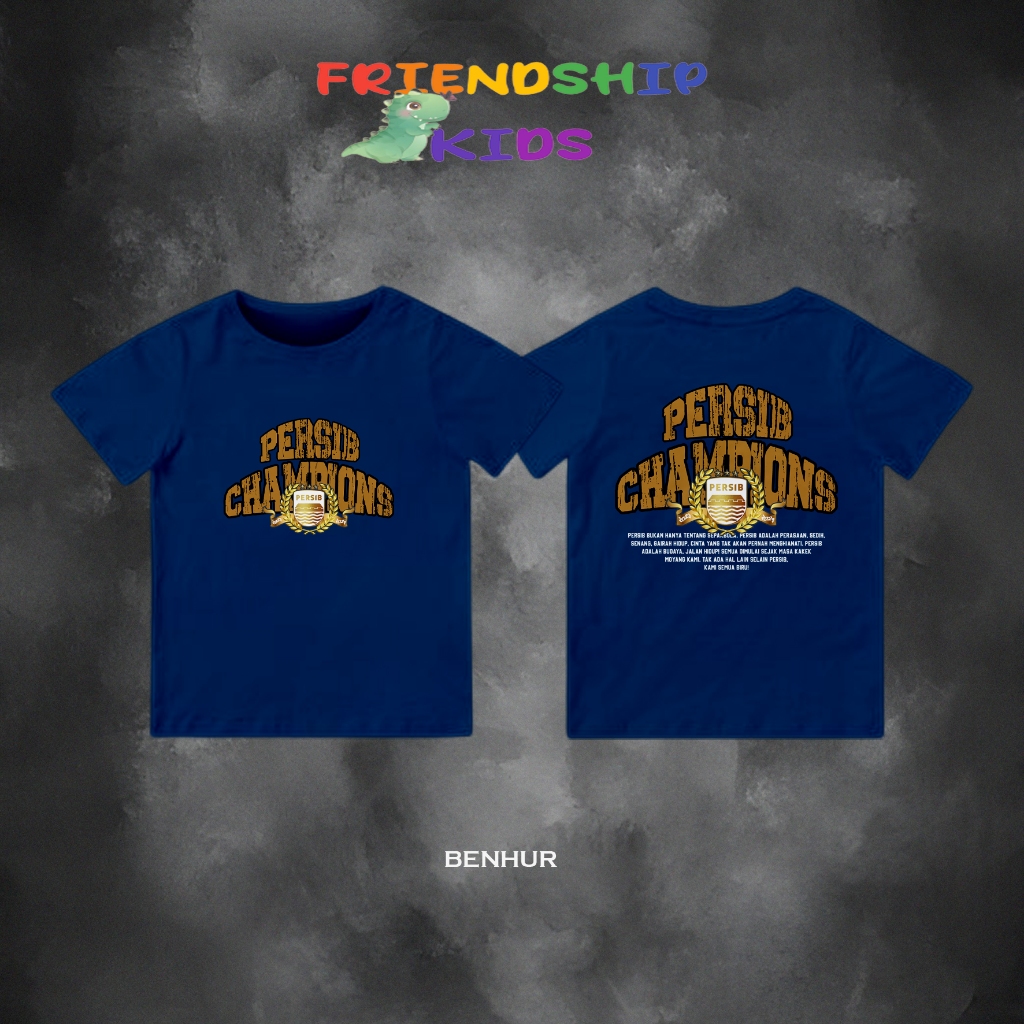BAJU DISTRO ANAK 1 - 12 TAHUN BAJU KAOS PERSIB CHAMPIONS