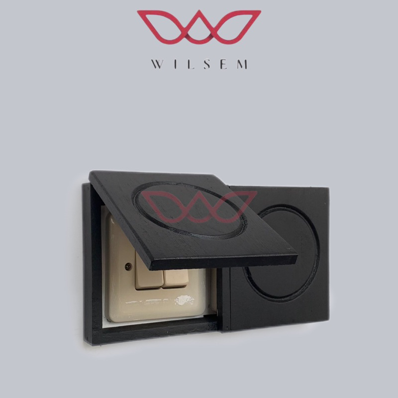 frame saklar 100% kayu jati/Frame Saklar Lampu Kayu Jati Asli 100% 3D Glow in the Dark