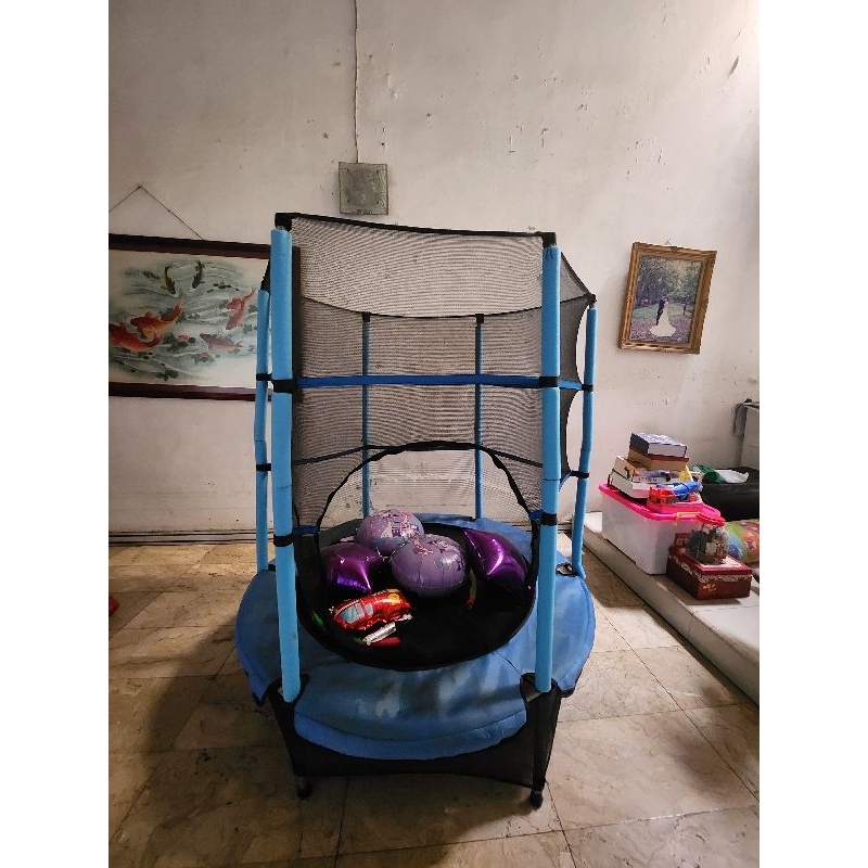 Speeds Trampolin Trampoline anak size 55 inch warna biru (preloved)
