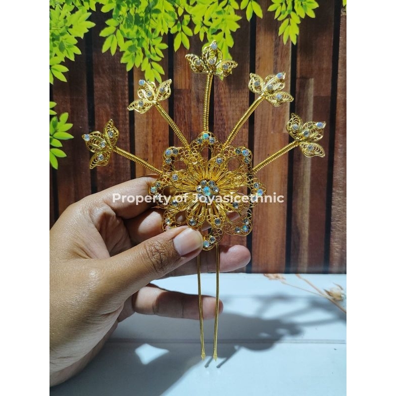 Pinang Goyang | Aksesoris Pengantin Pria Bugis | Model Bunga | Model 2