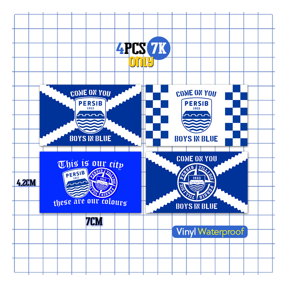 

Sticker Pack Persib Bandung Flag Persib Juara Come On You Boys In Blue