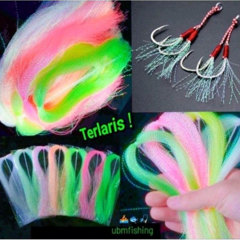 bulu mutiara umpan pancing bulu kotrek plintir umpan ikan umpan bulu mutiara bulu mutiara kenzi bulu