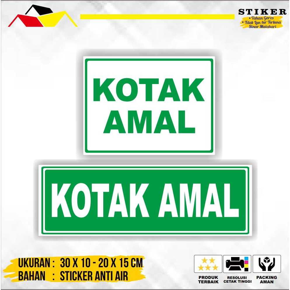 STIKER PETUNJUK KOTAK AMAL