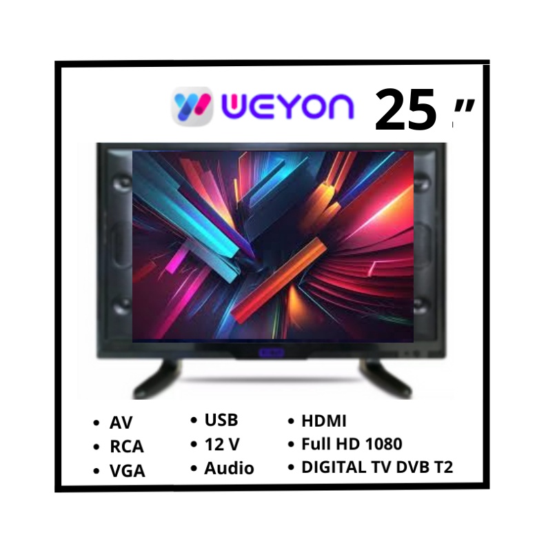 KODE N46S Free KayuTV LED 25 INCH DIGITAL FULL HD Weyon TV Garansi 1 Tahun MONITOR CCTV