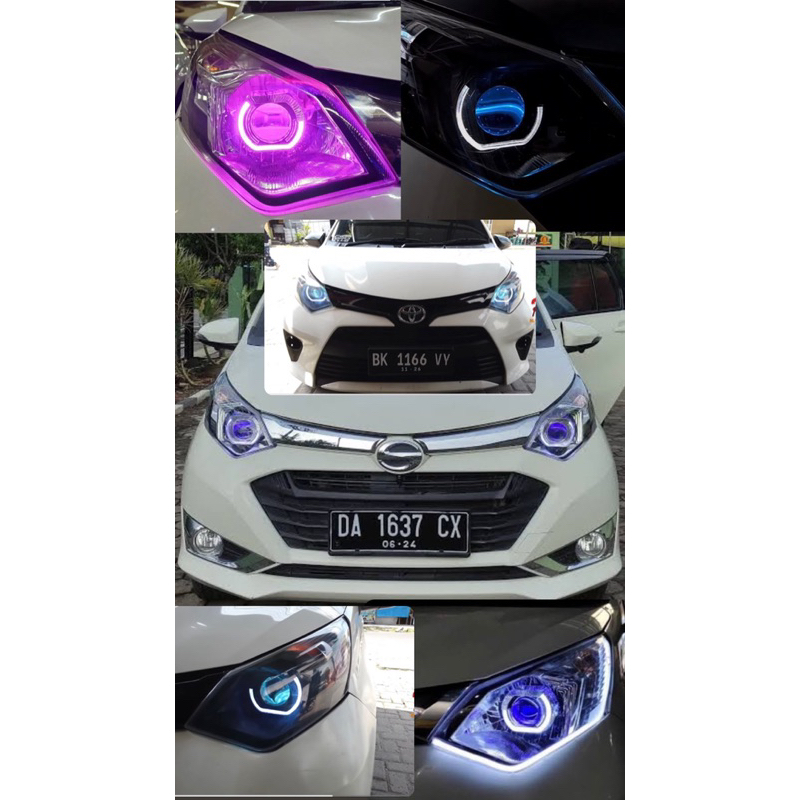 Headlamp calya sigra modif biled projie rgb Thn 2015-2018