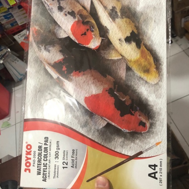 

Stok Banyak Buku water color pad joyko a4 1X