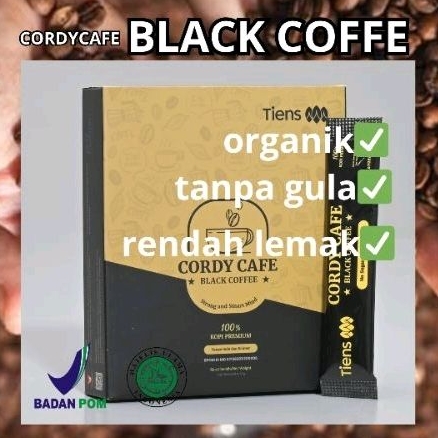

10 SACHET CORDYCAFE BLACK COFFEE KOPI HITAM TANPA GULA